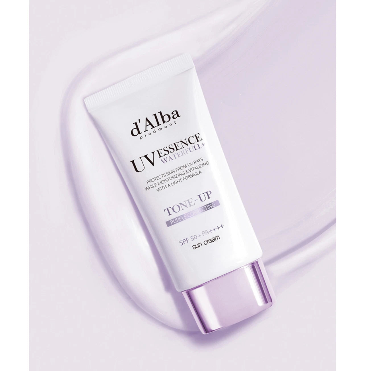 d'Alba UV Essence Waterfull Tone Up Sun Cream – Purple SPF50+/PA++++ (50ml)